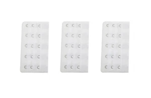 3 rallonges extension soutien gorge blanc - 5 crochets , accessoire lingerie  - Zdjęcie 1 z 1