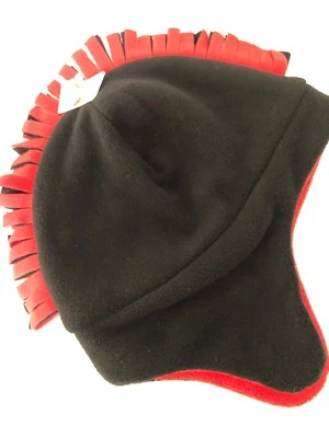 Nuevo con etiquetas Sombrero Mohawk Polar Niños/Niñas - Cat & Jack Negro/Rojo 4-7 Foto 1 de 3