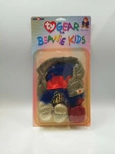 Ty Gear for Beanie Kids Party Tyme  New red bag gold shoes jacket purple fur - Picture 1 of 12