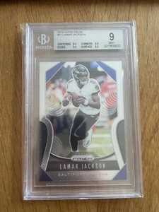 Lamar Jackson 2019 Panini Prizm Becketts BGS 9 Baltimore Ravens NFL Trading Card - Bild 1 von 2