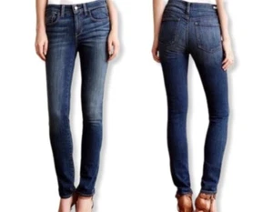 Pilcro And The Letterpress Anthropologie Jeans Script Blue Wash Raw Hem Gr. 26 - Bild 1 von 7