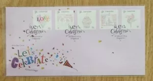 Singapore 2014 GREETINGS LET'S CELEBRATE Complete 5V on FDC - Imagen 1 de 2