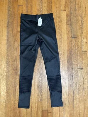 Women’s Black Leather Biker Leggings New size XS - Image 1 of 4
