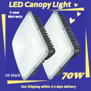 70W LED Canopy Commercial Light Outdoor Security Lighting Fixture 5-Yrs Warranty - Picture 1 of 12