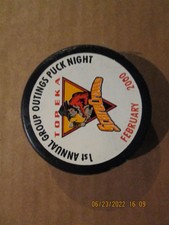 CHL Topeka ScareCrows Vintage Defunct 2000 1ST Annual Group Outings Puck