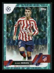 2022-23 Topps UEFA Club Competitions #72 Álvaro Morata Icy Aqua Foil #/399 - Picture 1 of 2