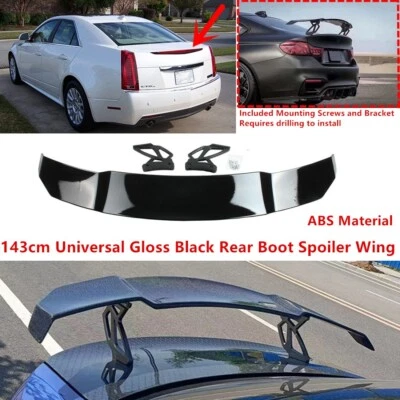 For 2008-13 Cadillac CTS Sedan Gloss GT-Style Trunk Spoiler Wing 56'' Universal Foto 1 de 4