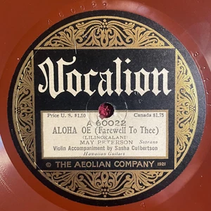 MAY PETERSON/SASHA CULBERTSON Vocalion 60022 78rpm (Opera, Hawaiian, Violin) - Picture 1 of 4