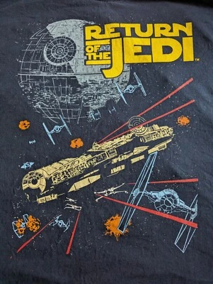 Vintage Star Wars Return Of The Jedi T-Shirt 4XL Preowned Very Good Free P&P - Image 1 of 4
