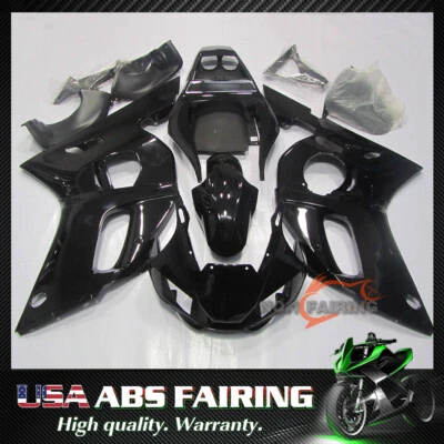 Kit de carenados negros brillantes carrocería ABS para Yamaha YZF R6 1998-2002 99 20 21 Foto 1 de 4