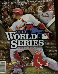 2013 MLB WORLD SERIES PROGRAM ST. LOUIS CARDINALS COVER MATT HOLIDAY BACK COVER  - Picture 1 of 2