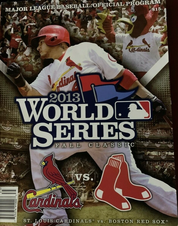 2013 MLB WORLD SERIES PROGRAM ST. LOUIS CARDINALS COVER MATT HOLIDAY BACK COVER  - Image 1 of 2