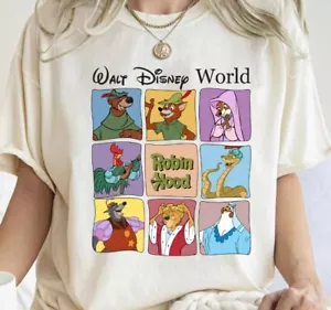 Disney Robin Hood Classic Disney Film Retro Unisex Adult T-shirt - Picture 1 of 3