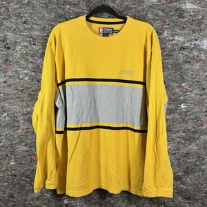 Chaps Ralph Lauren Mens Shirt XXL Long Sleeve Knit Pullover Preppy Yellow - Picture 1 of 13