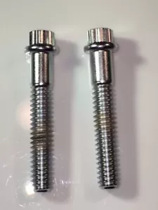 5/16 X 24 X 3-1/4" Chrome plated 12 point screws made in the USA Qty 2 - Picture 1 of 2