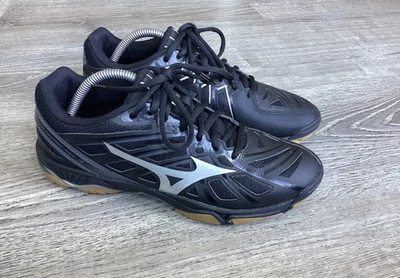 Mizuno Womens Wave Hurricane 3 430225 9073 Black Running Shoes Sneakers Size 8.5 - Image 1 of 4