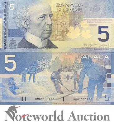 CANADA 5 Dollars 2002 / 2003 P 101b UNC - Image 1 of 3