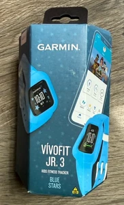 Garmin Vivofit JR 3 Rastreador Interactivo de Actividad y Ejercicio para Niños Estrellas Azules NUEVO - Imagen 1 de 2