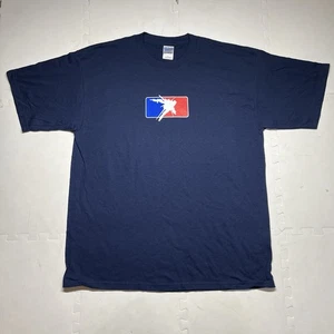 Vintage Mobile Suit Gundam Seed MLB Shirt XL Blue Anime Limp Bizkit 00s 90s Y2K - Picture 1 of 7