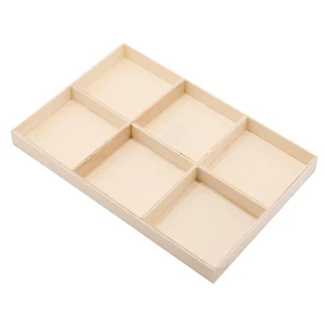 2 Pcs Wooden Box With Multi Compartments For Pendant Storage Jewelry Organizer - Picture 1 of 11