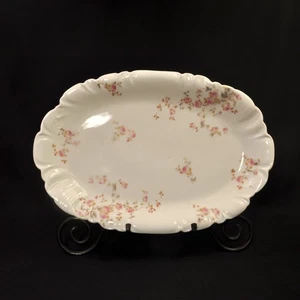 CFH/GDM Haviland Limoges 13" X 9" Platter Tray Pink Floral Embossed 1891-1900 - Picture 1 of 10
