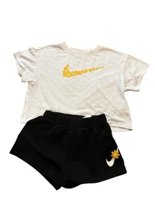 Girls Black Nike Short Set Size 6 - Picture 1 of 4
