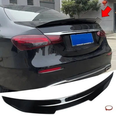 Gloss Black High Kick Trunk Spoiler For 2017-23 Mercedes W213 E300 E350 E53 E63 Foto 1 de 4