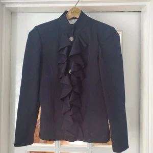 Blazer St. John Marie gris con volantes negro 2 - Imagen 1 de 14