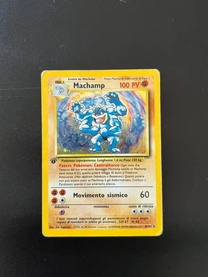 Pokemon Card Machamp Holo 1a edizione 8/102 Set Base ITA italiano played PL - Immagine 1 di 2