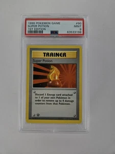 Super Potion 1999 Pokemon Base Set 1st Edition Shadowless #90 PSA 9 Mint - Picture 1 of 2
