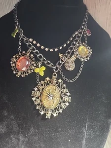 Betsey Johnson Spider Charm Necklace - Picture 1 of 3