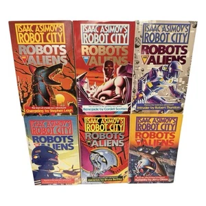 Isaac Asimov’s Robot City: Robots and Aliens Book Lot 1-6 EUC Complete 1st Ed. - Picture 1 of 5
