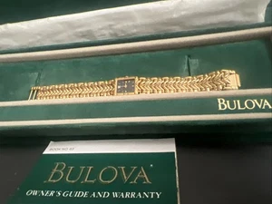 Vintage Bulova Gold Plated Bulova 97P31 In Case New Old Stock - Picture 1 of 7