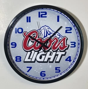 Coors Light Beer nostalgische Logo Batterie Wanduhr - Bild 1 von 2