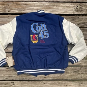 Vintage Letterman Wool Varsity Jacket Colt 45 XL Men's Leather Sleeve New - Picture 1 of 6
