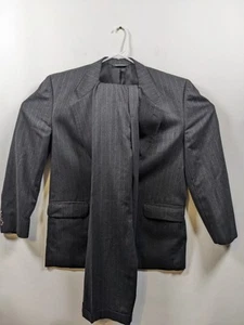Burberrys' Wolle Nadelstreifen 2 Teiler Ganzanzug Grau Blazer 44R, Hose 34X27 - Bild 1 von 17