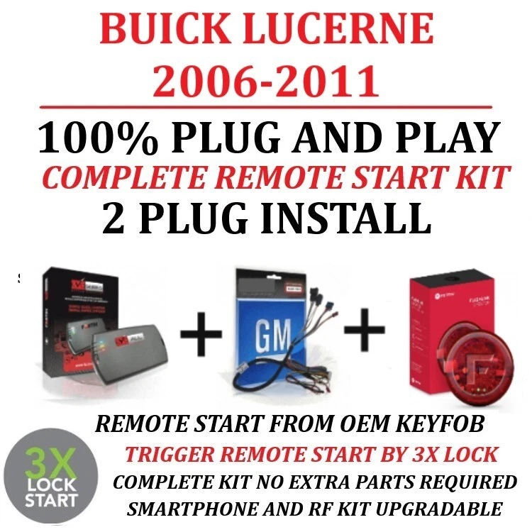 Kit de arranque remoto para BUICK LUCERNE 2006-2011 Plug and Play bloqueo 3X Foto 1 de 1