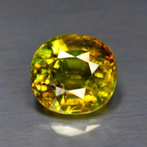 2.06Ct Oval Cut_Exceptional Unheated Yellow With Multi Color Titanite Sphene - Picture 1 of 1
