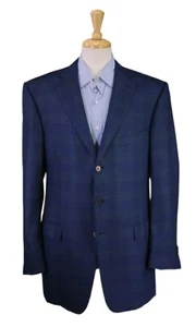 Abrigo deportivo de lana Ermenegildo Zegna azul con ventana verde lima 15 milmil 15 46L - Imagen 1 de 13