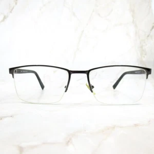 OGA Morel France Eyeglasses Frame 100220 GB13 Men Black Metal Half Rim 58-19-145 - Picture 1 of 7
