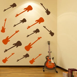Electric Guitar Music Wall Sticker Pack WS-33285 - Picture 1 of 10