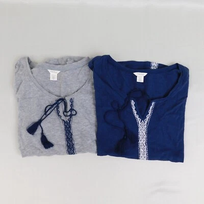 Lote de 2 tops de pijama jersey bordado marca Lucky - pequeños #114 Foto 1 de 4