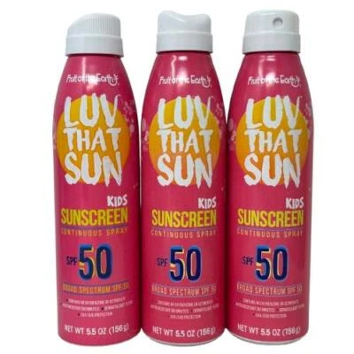 Luv That  Sun Continuous Spray Kids Sunscreen SPF 50 5.5 Oz (Pack of 3) 05/26 - Image 1 of 2