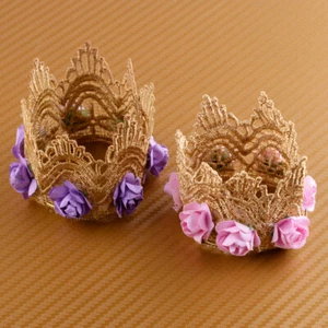 Baby Blumen Spitze Stirnband Haarband Kopfband Haarschmuck Prinzessin Krone wi - Picture 1 of 2