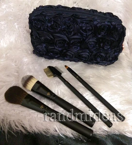 Cle De Peau Beaute Brush Set-Blush/Foundation/Eyebrow/Lip-4 Wands+1 Pouch-LE-NEW - Picture 1 of 5