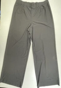 Eileen Fisher Woman’s Grey Viscose Flat Front Elastic Waist Ankle Crop Pant 1X - Picture 1 of 10