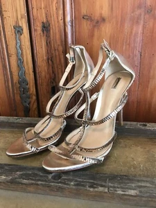 Rare Schultz Wedding Sandals Shoes High Heel Strap Ankle Pumps Size 10 B - Picture 1 of 7
