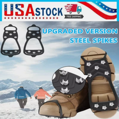 Hielo Nieve Antideslizantes Picos Agarres Crampones Tacos para Senderismo Zapatos Bota L Foto 1 de 4