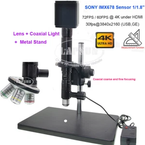 IMX678 4K HDMI USB WIFI 1000-4000X Coaxial Light Lens Industry Camera Microscope - Picture 1 of 25