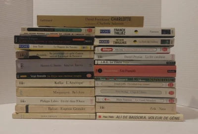 French Novels Lot of 25 Classics Mystery Literature Suspense Foto 1 de 4